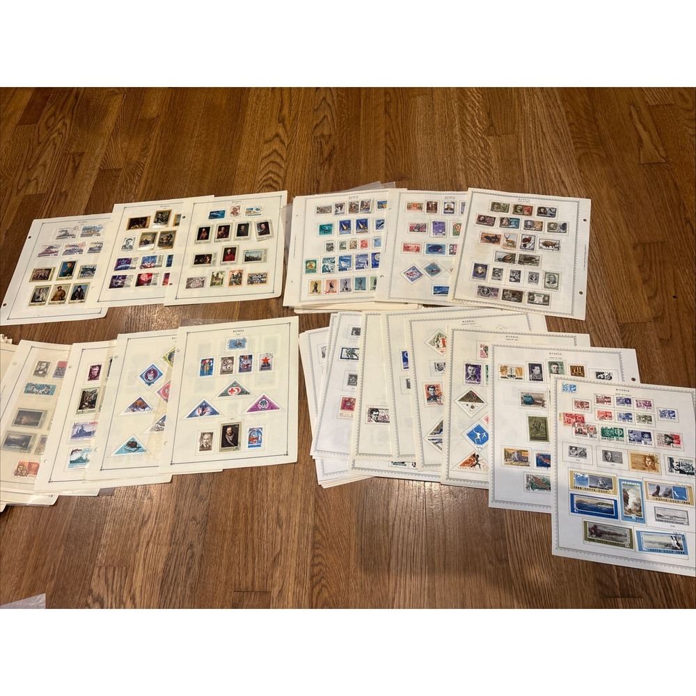 Lot of Over 2500 Russian Vintage Stamps from 1920s-1970s